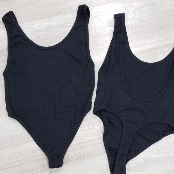 Iron Fist bodysuit thong black ribbed - Picture 6 of 11